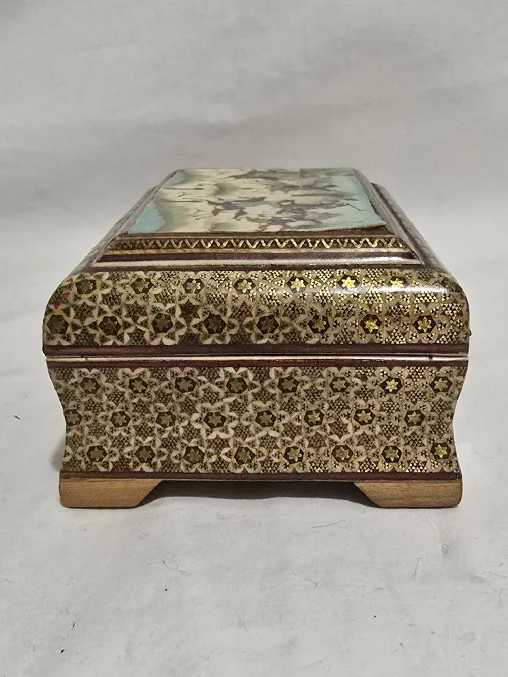 Persian Khatam Marquetry Jewelry Trinket Box